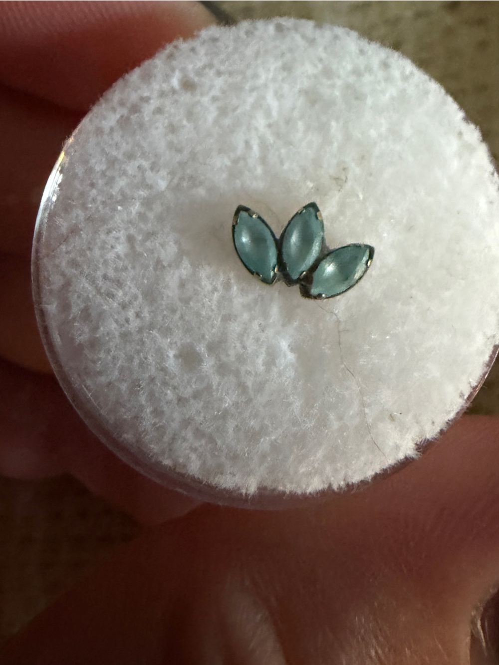 Delicate Triple Marquise Aquamarine Stud - Women Jewelry (By Anatometal)